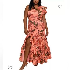 Hutch plus size Floral Asymetrical dress